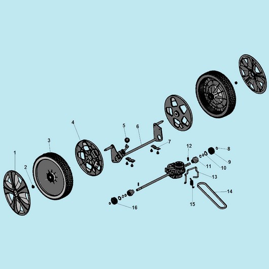 Колеса и ось задних колес LM5131 до 2019г.